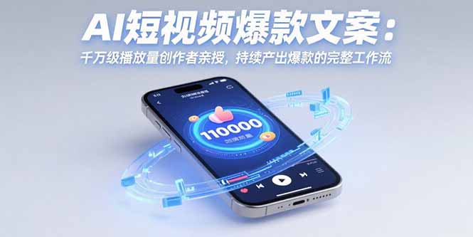 AI短视频爆款文案：千万级播放量创作者亲授，持续产出爆款的完整工作流-HEIXXXMI