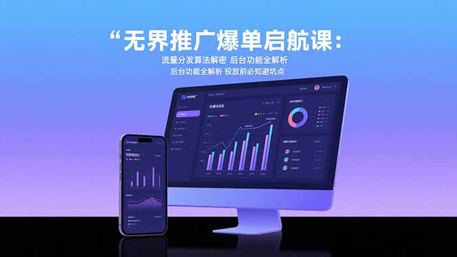 无界推广爆单启航课：流量分发算法解密 后台功能全解析 投放前必知避坑点-HEIXXXMI
