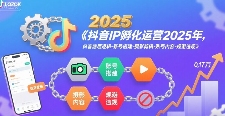 抖音IP孵化运营2025年，抖音底层逻辑-账号搭建-摄影剪辑-账号内容-规避违规-HEIXXXMI