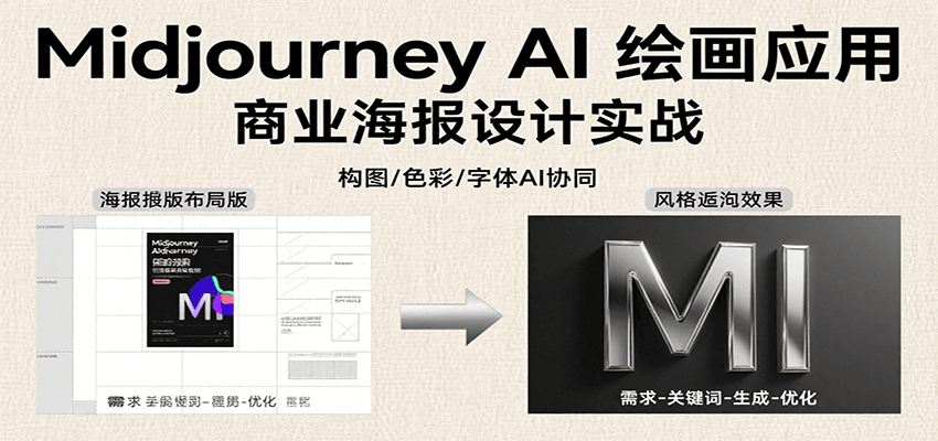 Midjourney AI绘画应用，关键词指令解析、漫画头像制作、海报设计、3D人物生成等-HEIXXXMI