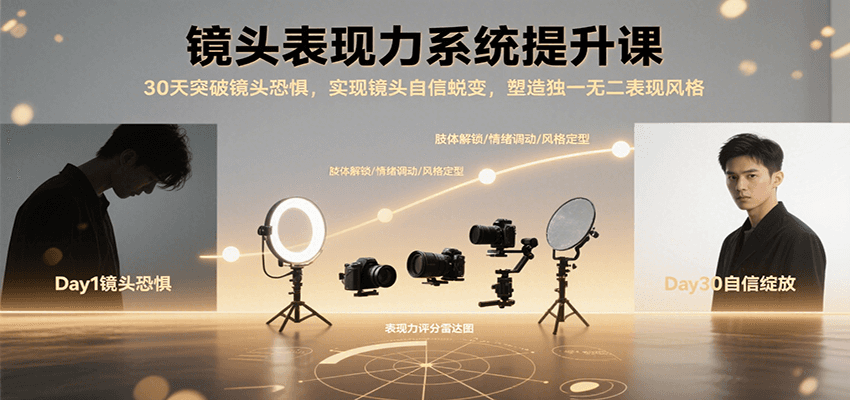 镜头表现力系统提升课，30天突破镜头恐惧实现自信蜕变，塑造独一无二表现风格-HEIXXXMI