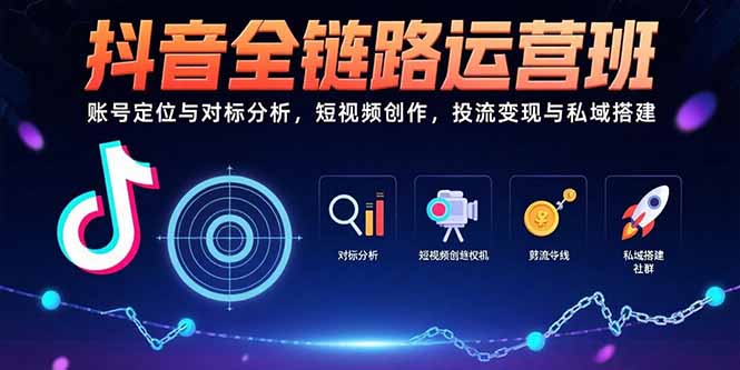 抖音全链路运营班：账号定位与对标分析，短视频创作，投流变现与私域搭建-HEIXXXMI