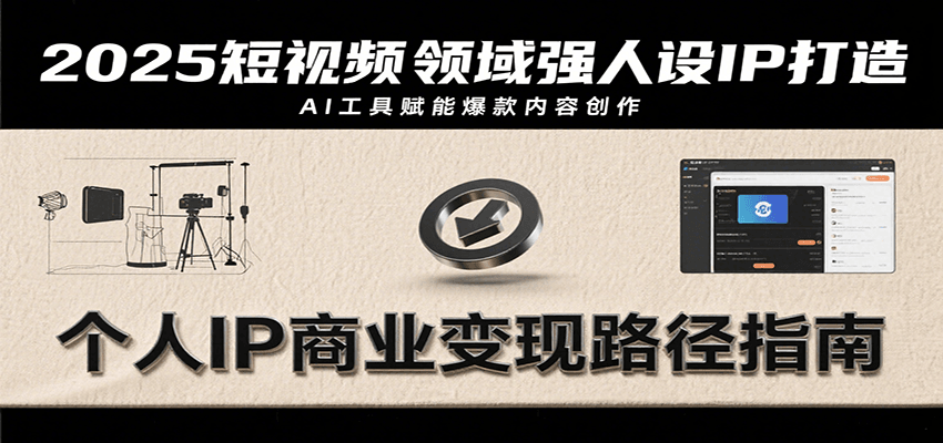 2025短视频领域强人设IP打造，结合爆款案例与AI工具应用，从个人出镜到商业成交转化-HEIXXXMI