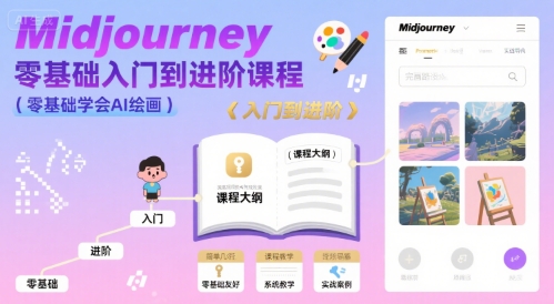 midjourney零基础入门到进阶课程，零基础学会AI绘画-HEIXXXMI