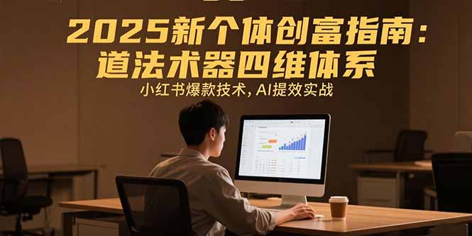 2025新个体创富指南：道法术器四维体系，小红书爆款技术，AI提效实战-HEIXXXMI
