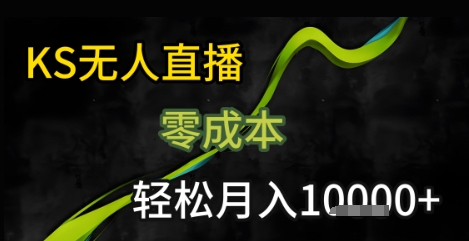 KS无人直播25年最新玩法，只需一部手机，轻松月入1W+【揭秘】-HEIXXXMI