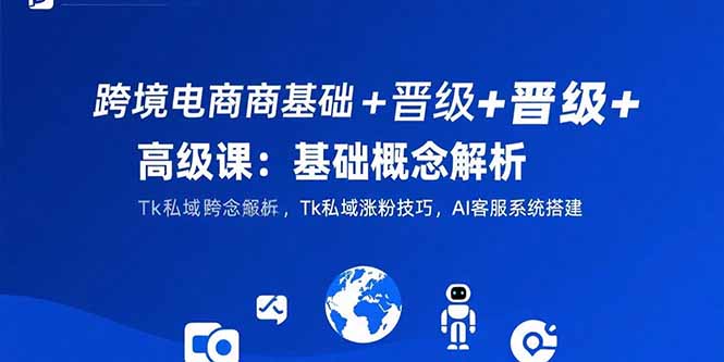 跨境电商基础+晋级+高级课：基础概念解析,Tk私域涨粉技巧,AI客服系统搭建-HEIXXXMI