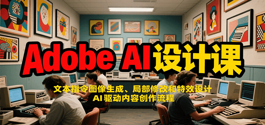 Adobe AI设计课：文本指令图像生成、局部修改和特效设计，AI驱动内容创作流程-HEIXXXMI