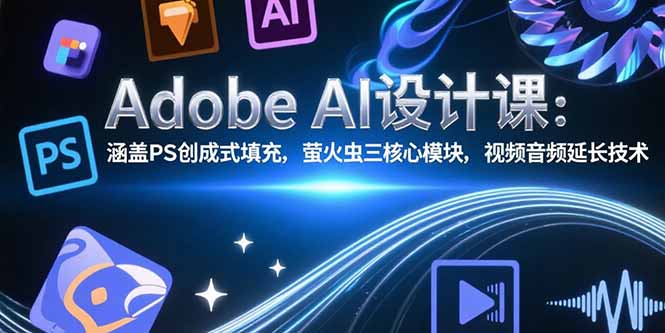 Adobe AI设计课：涵盖PS创成式填充，萤火虫三核心模块，视频音频延长技术-HEIXXXMI