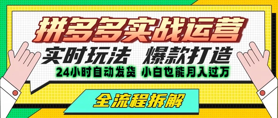 拼多多最新实战运营高投产：长久稳定项目，单店利润一天三位数-HEIXXXMI