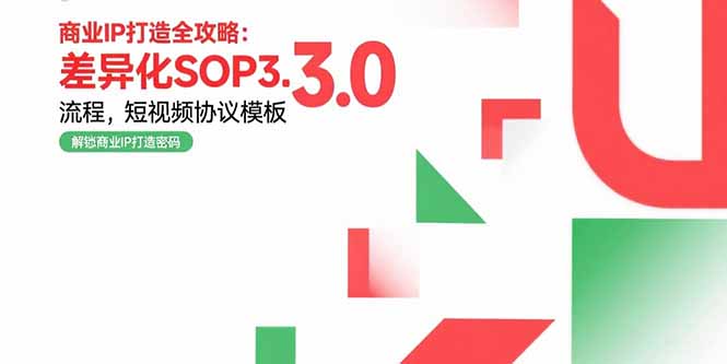商业IP打造全攻略：差异化SOP3.0流程，短视频协议模板，婚恋项目实战案例-HEIXXXMI