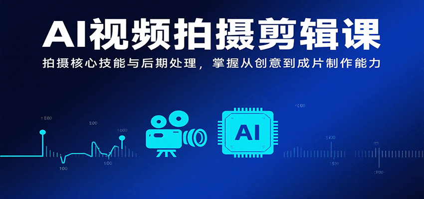 AI视频拍摄剪辑课，拍摄核心技能与后期处理，掌握从创意到成片制作能力-HEIXXXMI