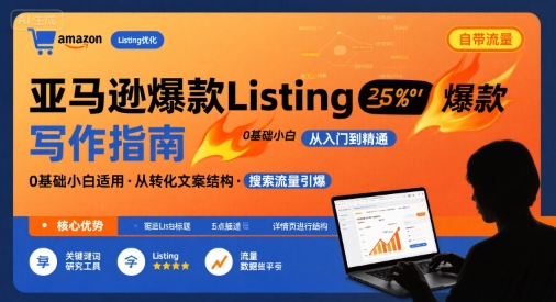 亚马逊爆款Listing写作方法，亚马逊0基础小白也能写爆款自带流量的Listing-HEIXXXMI