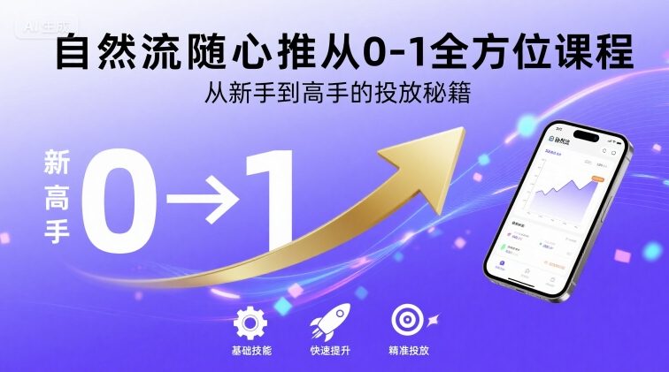 自然流随心推从0-1全方位课程，从新手到高手的投放秘籍-HEIXXXMI