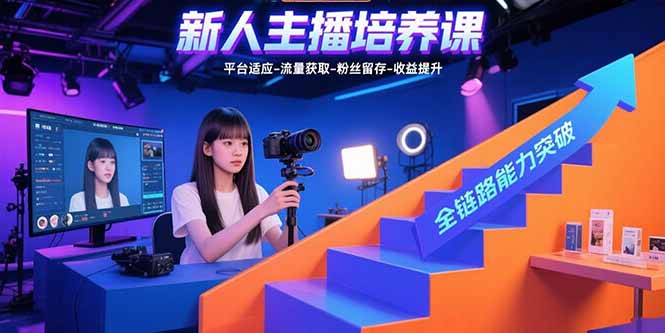 新人主播培养课：平台适应-流量获取-粉丝留存-收益提升 全链路能力突破-HEIXXXMI