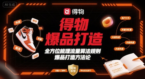 得物爆品打造，全方位梳理得物流量算法规则爆品打造规则-HEIXXXMI