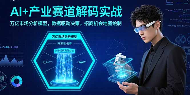 AI+产业赛道解码实战：万亿市场分析模型，数据驱动决策，招商机会地图绘制-HEIXXXMI
