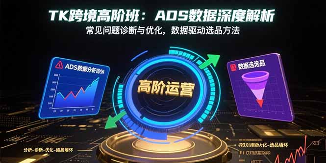 TK跨境高阶班：ADS数据深度解析，常见问题诊断与优化，数据驱动选品方法-HEIXXXMI