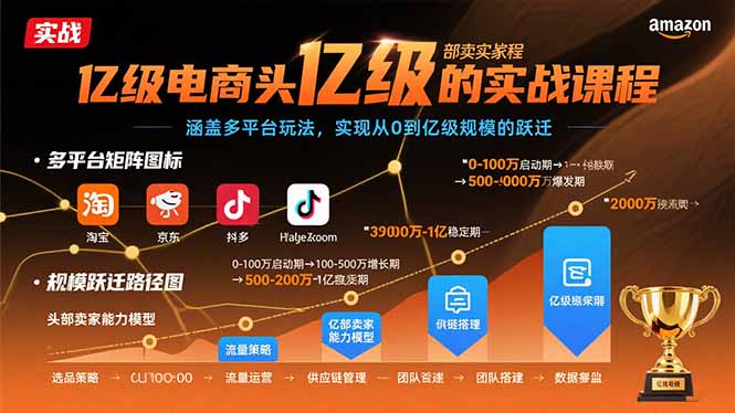 亿级电商头部卖家的实战课程：涵盖多平台玩法，实现从0到亿级规模的跃迁-HEIXXXMI