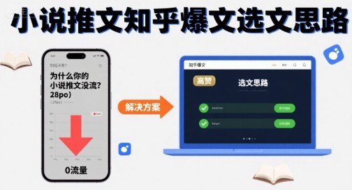 为什么你的小说推文没流量？小说推文知乎爆文选文思路-HEIXXXMI