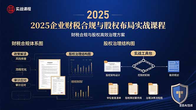 2025企业财税合规与股权布局的实战课程：财税合规与股权高效治理方案-HEIXXXMI