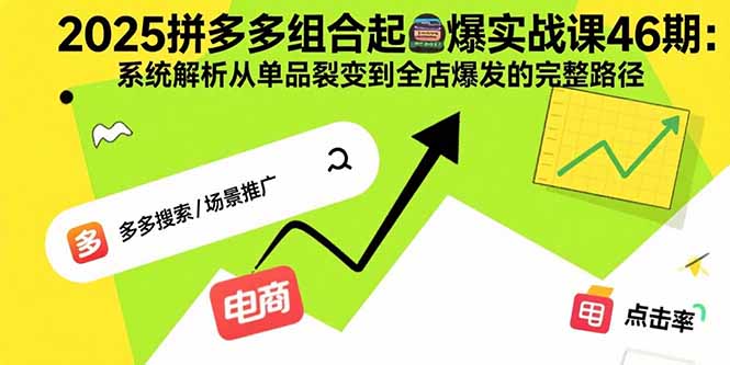 2025拼多多组合起爆实战课46期：系统解析从单品裂变到全店爆发的完整路径-HEIXXXMI