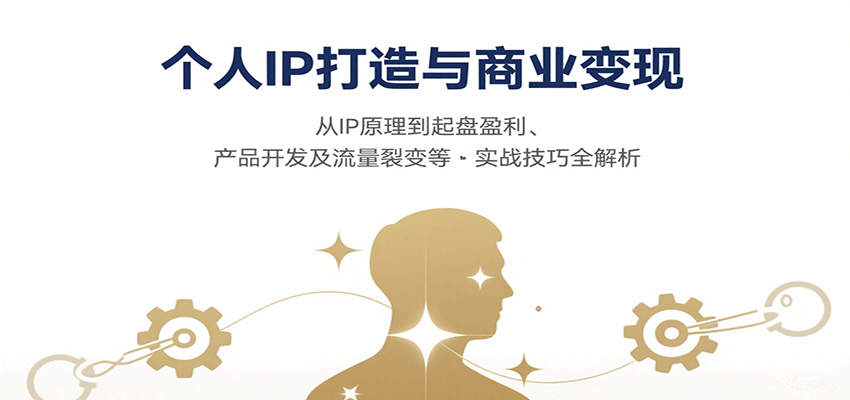 个人IP打造与商业变现，从IP原理到起盘盈利、产品开发及流量裂变等实战技巧全解析-HEIXXXMI