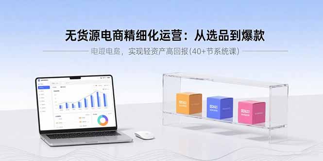 无货源电商精细化运营：从选品到爆款，实现轻资产高回报(40+节系统课-HEIXXXMI