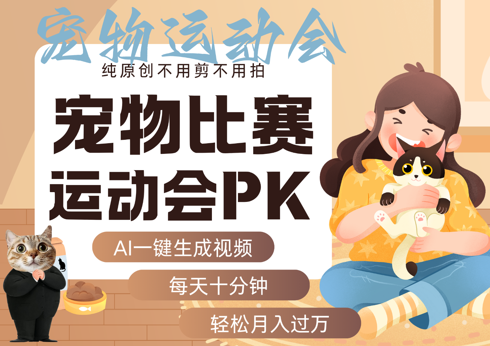 AI萌宠运动员跳水 射击 篮球 足球比赛 每天十分钟 附详细提示词文案库 代替做…-HEIXXXMI