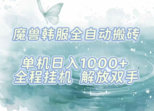 最新韩服游戏搬砖项目，全自动挂G运行，解放双手，无脑打金适合新手小白，单机日入1k【揭秘】-HEIXXXMI