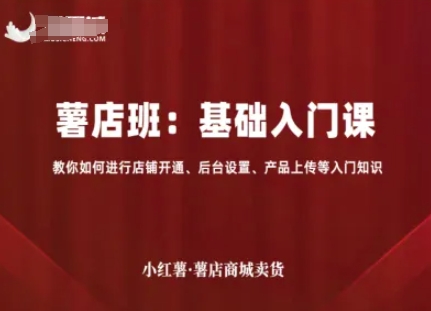 小红薯薯店商城卖货，基础入门课，教你如何进行店铺开通、后台设置、产品上传等入门知识-HEIXXXMI