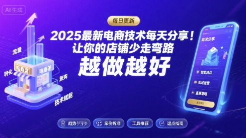 2025最新电商技术每天分享，让你的店铺少走弯路，越做越好(更新9月)-HEIXXXMI