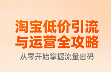 淘宝低价引流与运营全攻略(更新9月)-HEIXXXMI