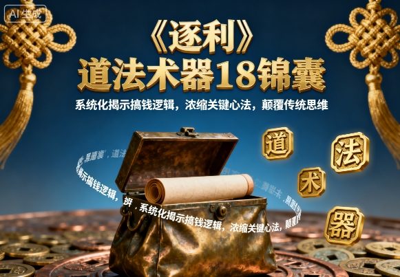 《逐利》道法术器18锦囊，系统化揭示搞钱逻辑，浓缩关键心法，颠覆传统思维-HEIXXXMI