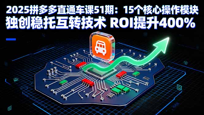 2025拼多多直通车课51期：15个核心操作模块 独创稳托互转技术 ROI提升400%-HEIXXXMI