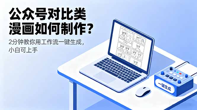 公众号对比类漫画如何制作？2分钟教你用工作流一键生成，小白可上手-HEIXXXMI