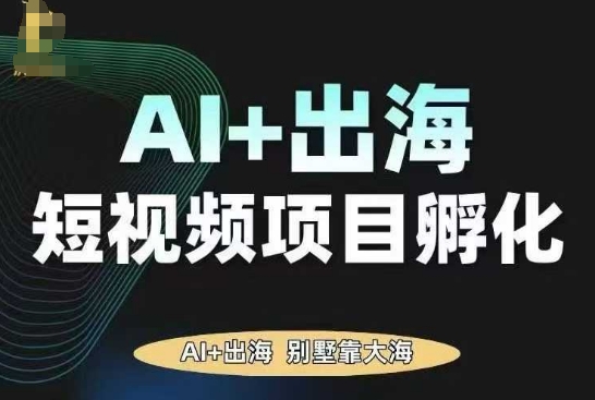 AI·TikTok AI+出海短视频项目孵化，陪你从0-1借助AI实现出海变现-HEIXXXMI