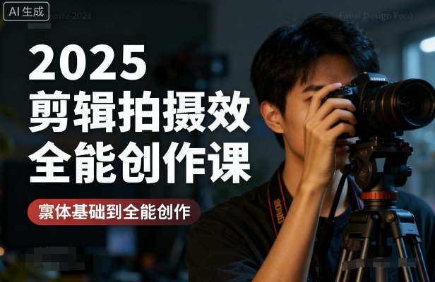 2025剪辑拍摄特效全能创作课，零基础到全能创作-HEIXXXMI