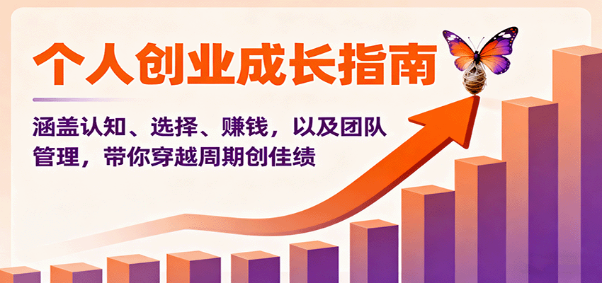 个人创业成长指南：涵盖认知、选择、赚钱，以及团队管理，带你穿越周期创佳绩-HEIXXXMI