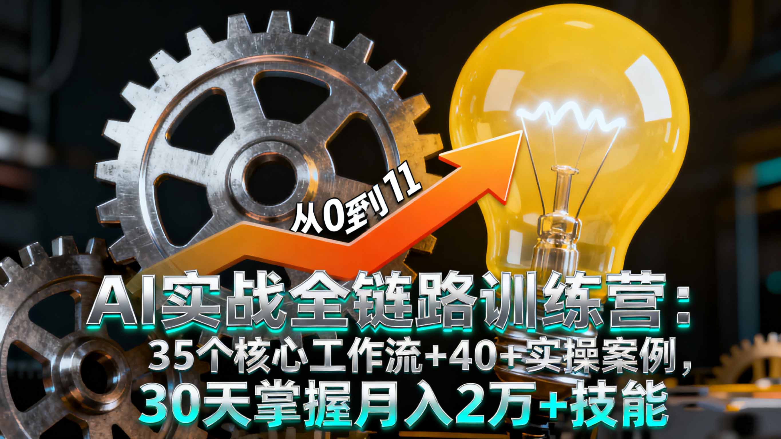 AI实战全链路训练营：35个核心工作流+40+实操案例，30天掌握月入2万+技能-HEIXXXMI