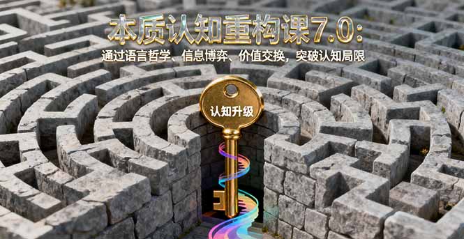 本质认知重构课7.0：通过语言哲学、信息博弈、价值交换，突破认知局限-HEIXXXMI