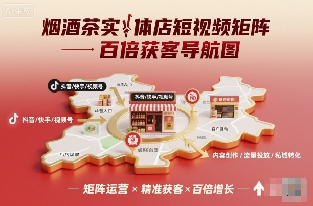 烟酒茶实体店短视频矩阵百倍获客导航图-HEIXXXMI