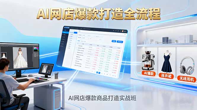 AI网店爆款商品打造实战班：AI技术实现商品图智能处理，快速搭建AI网店-HEIXXXMI