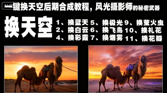 一键换天空后期合成教程，风光摄影师的秘密武器-HEIXXXMI