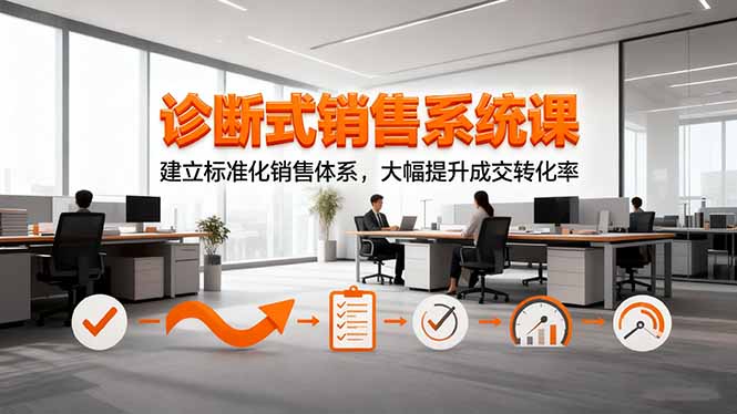 诊断式销售系统课，建立标准化销售体系，大幅提升成交转化率-HEIXXXMI