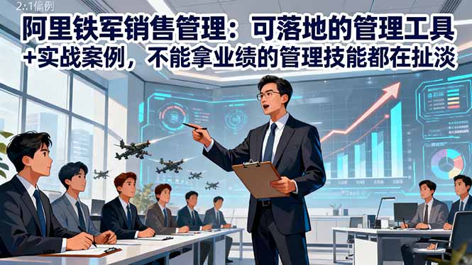 阿里铁军销售管理：可落地的管理工具+实战案例，不能拿业绩的管理都在扯淡-HEIXXXMI
