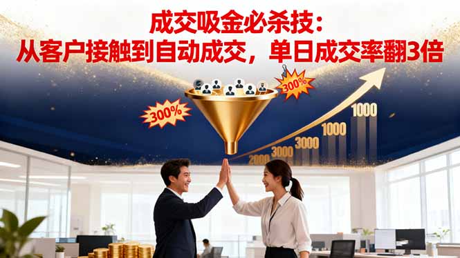 吸金成交营销必杀技：从客户接触到自动成交，单日成交率翻3倍-HEIXXXMI