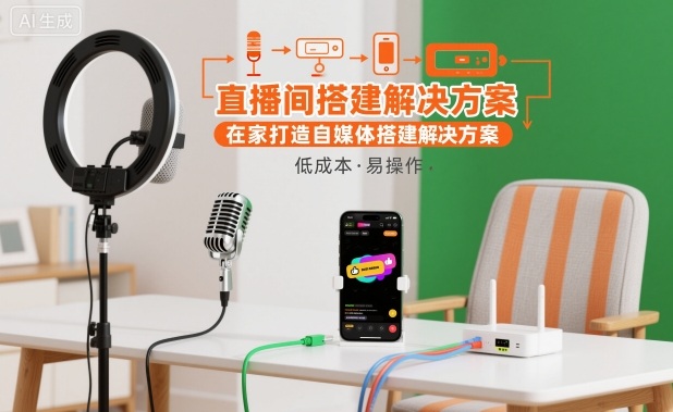 直播间搭建解决方案，在家打造自媒体搭建解决方案-HEIXXXMI