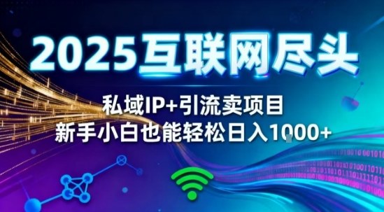 2025网创尽头王炸项目！私域IP+精准引流，新手小白在家躺賺日入1k，零经验也能上手【揭秘】-HEIXXXMI