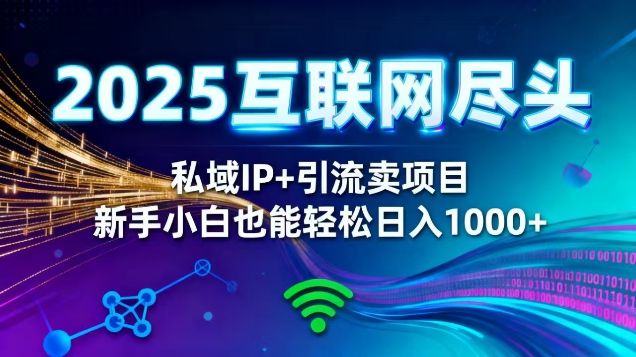2025网创尽头王炸项目！私域 IP + 精准引流，新手小白在家躺赚日入 1000+-HEIXXXMI